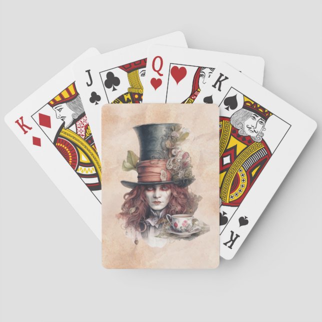 Mad Hatter Spielkarten (Rückseite)