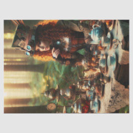 Mad Hatter Steampunk Vintage Viktorianische Lady Seidenpapier