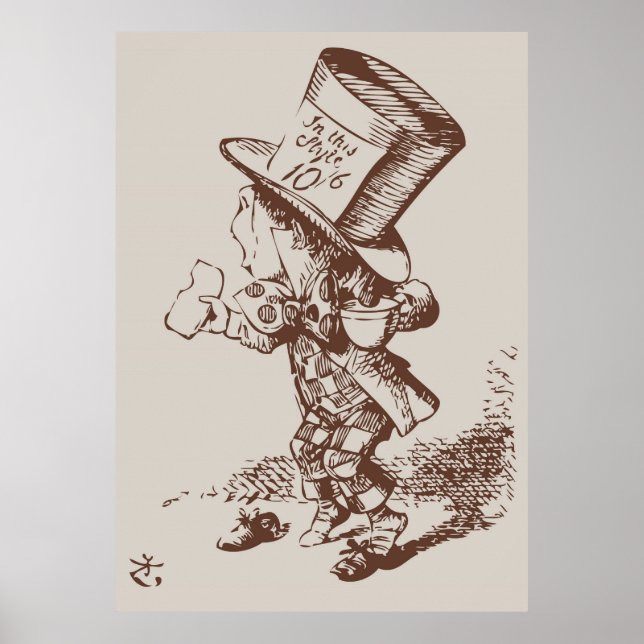 Mad Hatter Tea Colored Poster (Vorne)