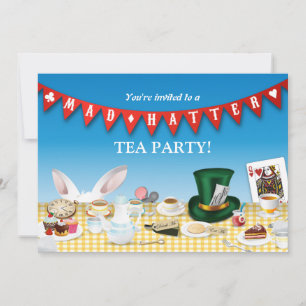 Mad Hatter Tea Party Einladung