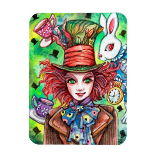 Mad Hatter und Rabbit Magnet