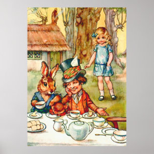 Mad Hatters Tea Party - Alice im Wunderland Poster