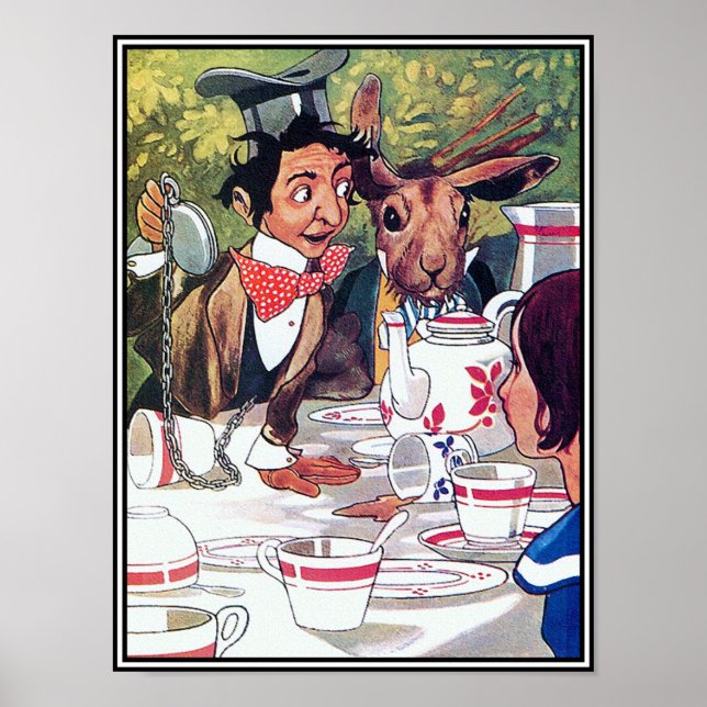 Mad Hatters Tea Party - Alice im Wunderland Poster (Vorne)