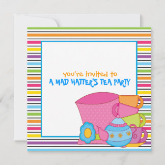 Mad Hatters Tea-Party Einladungen