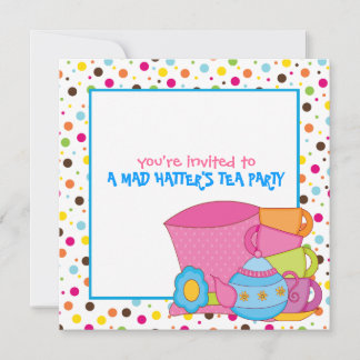 Mad Hatters Tea-Party Einladungen