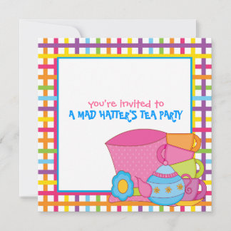 Mad Hatters Tea-Party Einladungen