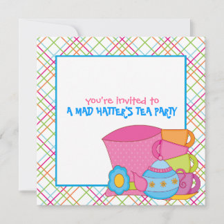 Mad Hatters Tea-Party Einladungen