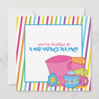 Mad Hatters Tea-Party Einladungen