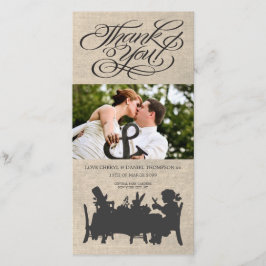 Mad Hatters Tea Party Hochzeit Danke Foto Card