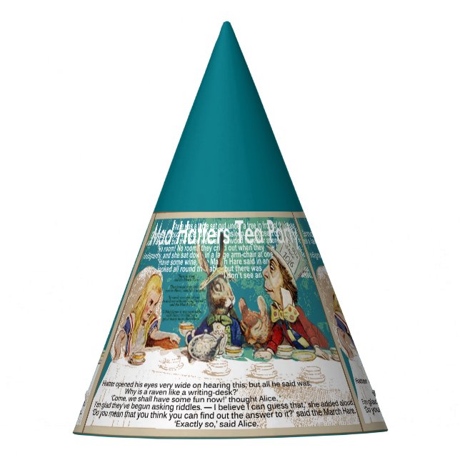 Mad Hatters Tea-Party Partyhütchen (Vorderseite)