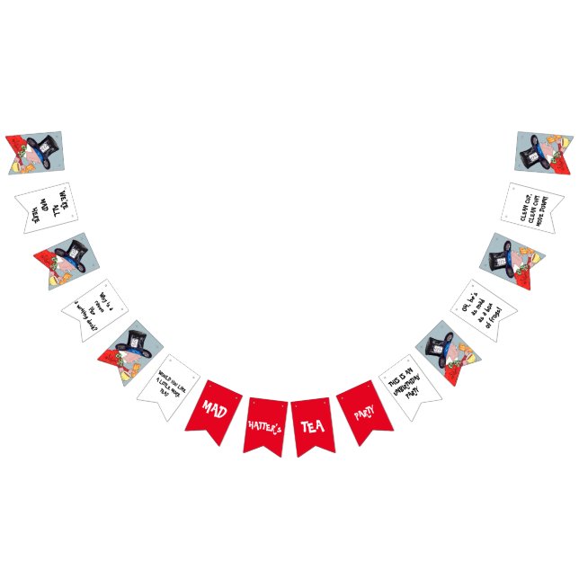 Mad Hatters Tea-Party Wimpelkette (Alle)