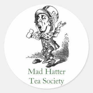 Mad HatterTea Society Runder Aufkleber