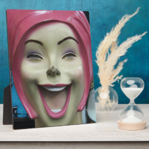 Mad Laughing Mannequin ~ Uncanny Valley Girl Fotoplatte