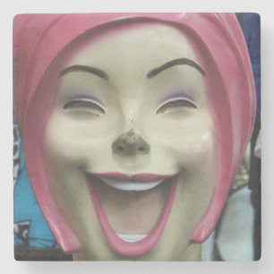 Mad Laughing Mannequin ~ Uncanny Valley Girl Steinuntersetzer