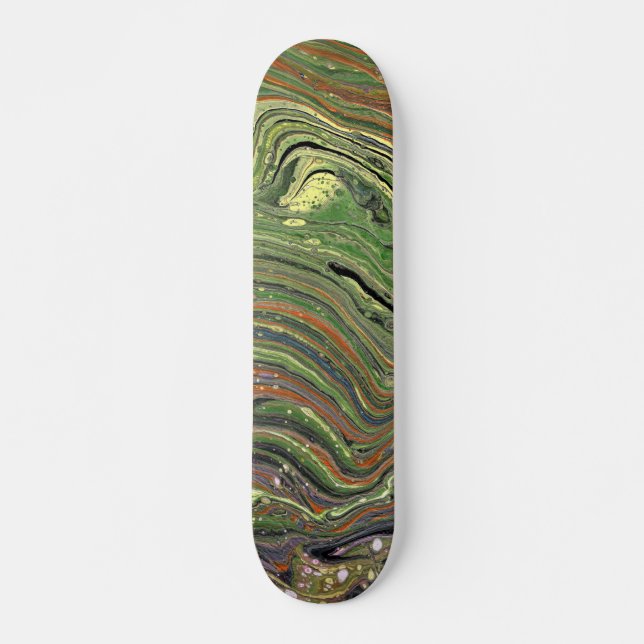 Mad Liebe 1 Wild Green Abstrakt Skateboard Deck (Vorne)