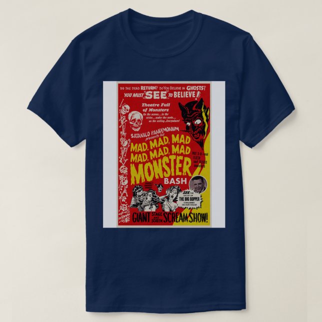 Mad Mad Monster Bash Custom Spoke Poster anzeigen T-Shirt (Design vorne)