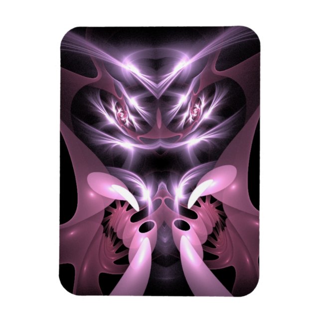 Mad Man isst Mantis Lila Magnet (Vertikal)