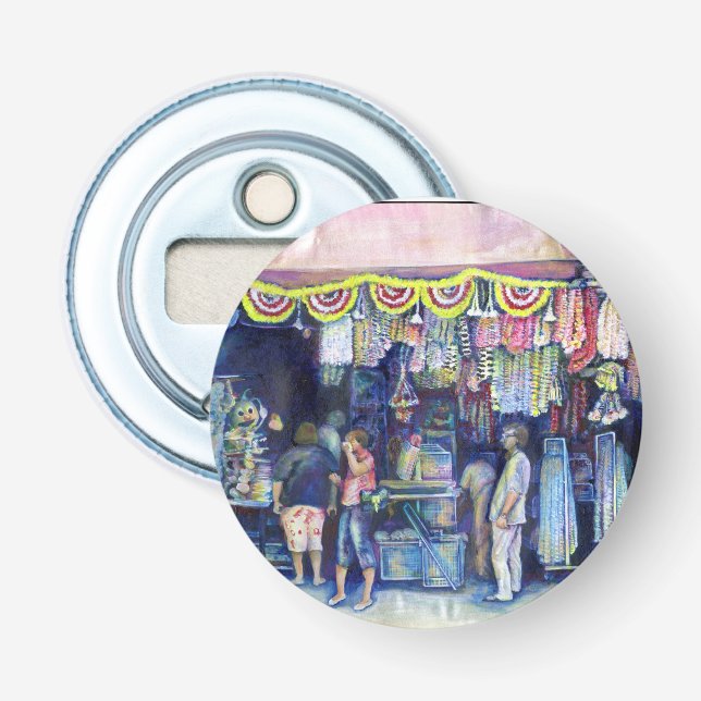 Mad Man on Market and Main, Singapur Flaschenöffner (Vorderseite)