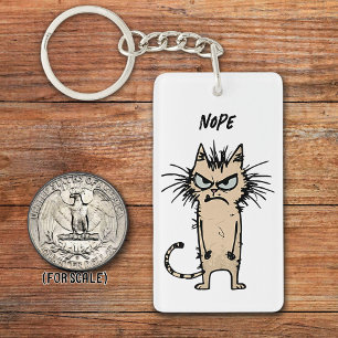 Mad Messy Cat Zeichne Sarcastic Phrase Bag Charm Schlüsselanhänger