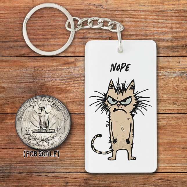 Mad Messy Cat Zeichne Sarcastic Phrase Bag Charm Schlüsselanhänger (Von Creator hochgeladen)