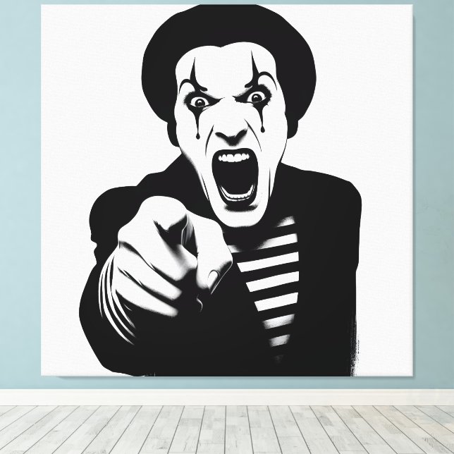 Mad Mime Leinwanddruck (Insitu (Holzboden))