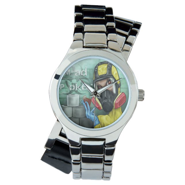MAD Poker Covid Pazzo Logo Watch Armbanduhr (Vorderseite)