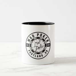 MAD-Poker-Logo-Tasse Zweifarbige Tasse