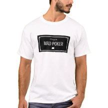 MAD Poker schwarzes Nummernschild-Shirt