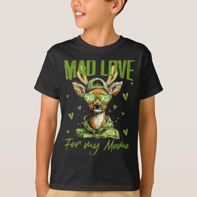 Mad Retro Love For My Mama Deer Hunting Happy Vale T-Shirt (Vorderseite)