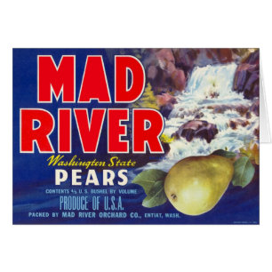 Mad River Birnen - Vintage Obstkistenetikett