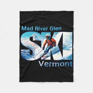 Mad River Glen Cooler Skiurlaub Ski Außenbereich Fleecedecke