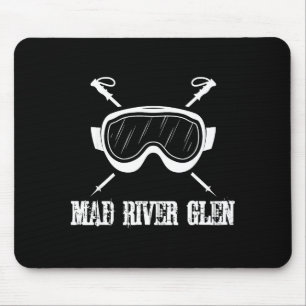 Mad River Glen Vermont rustikaler Ski Skifahrer Sk Mousepad