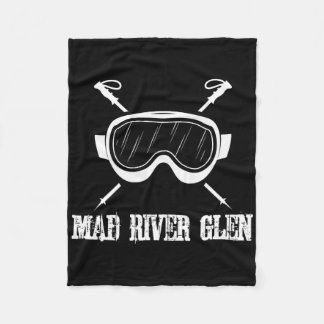 Mad River Glen Vermont Rustikaler Skifahrer Gog Fleecedecke