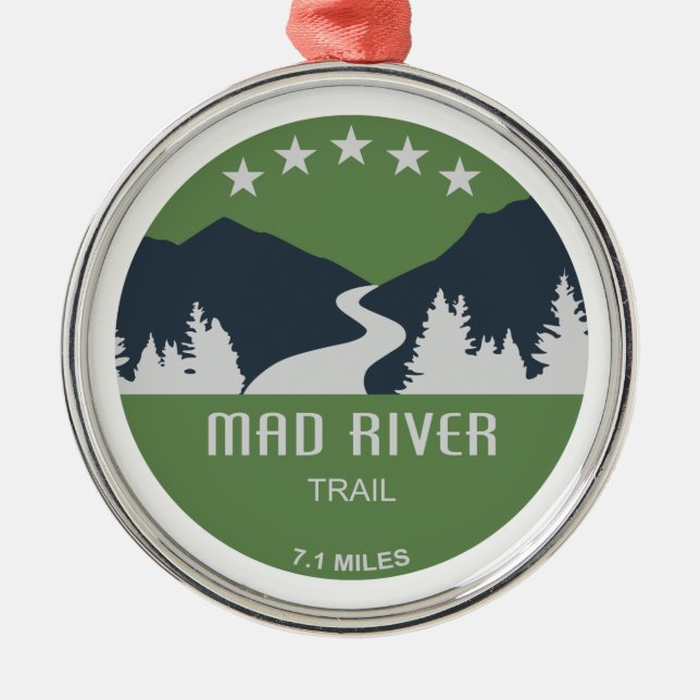 Mad River Trail Dayton Ohio Ornament Aus Metall (Vorne)