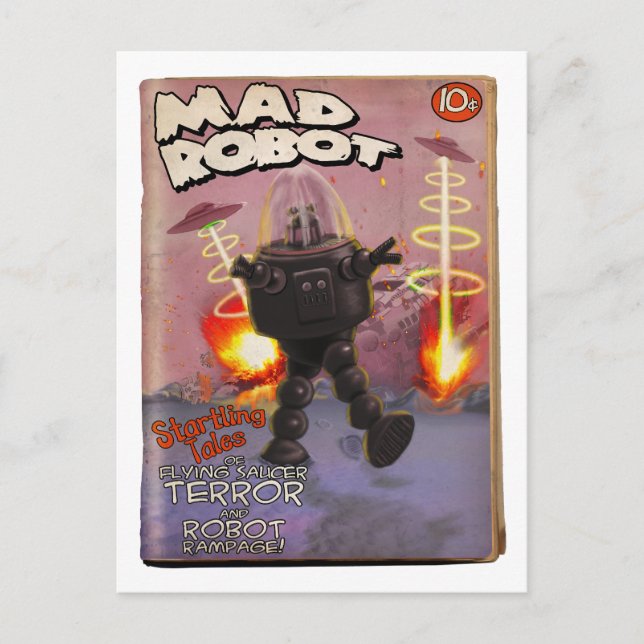 Mad Robot Puls Cover Postcard Postkarte (Vorderseite)