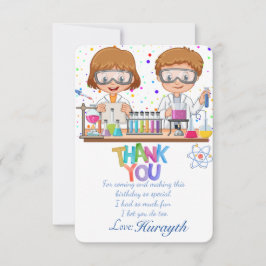 Mad Science Birthday Danke Karte