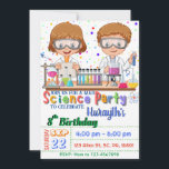Mad Science Birthday Party `Einladung für Jungen i Einladung<br><div class="desc">Erleben Sie Ihre Gäste mit dieser farbenprächtigen naturwissenschaftlichen Geburtstagsfeier mit wissenschaftlichen Elementen wie experimentellen Werkzeugen und zwei Wissenschaftlern, die ein Experiment durchführen, farbenfrohe Punkte sind für den Hintergrund. Fügen Sie einfach Ihre Veranstaltungsdetails zu dieser benutzerfreundlichen Vorlage hinzu, um sie zu einer einmaligen Einladung zu machen. Sehen Sie sich den Laden...</div>