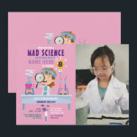Mad Science Birthday Party Experiment Girls Pink Einladung<br><div class="desc">Mad Science Birthday Party Experiment Einladung. Zurück enthalten.</div>