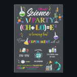 Mad Science Geburtstagsparty Chalkboard Girl Einladung<br><div class="desc">Personalisieren Sie diese phantastische Party Einladung mit den Angaben zu Alter, Alter und Party Ihres Kindes einfach und schnell, drücken Sie einfach den Knopf Anpassen, um Stil und Anordnung des Textes weiter zu verordnen und zu formatieren. Einige der Bilder können verschoben werden, um Ihre Party-Details anzupassen. c) Das glückliche Cat...</div>