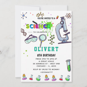 Mad Science Party Einladung zum Geburtstag