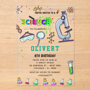 Mad Science Party Einladung zum Geburtstag