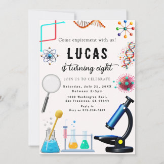 MAD Science Party Einladung zum Geburtstag