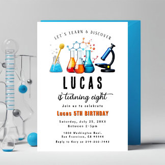 Mad Science Party Einladung zum Geburtstag