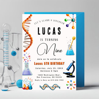 Mad Science Party Einladung zum Geburtstag