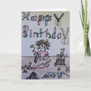 Mad Scientist Birthday Card Karte