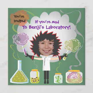 Mad Scientist Birthday Party Einladungen