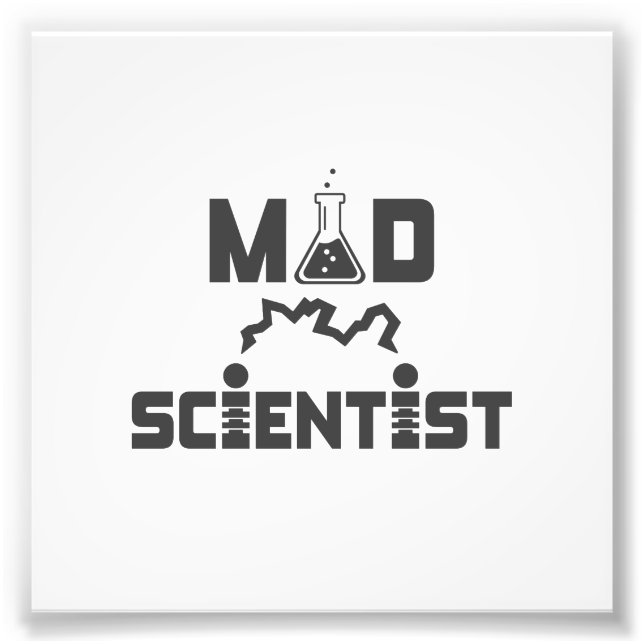 Mad Scientist Electric Science Beaker Fotodruck (Vorne)