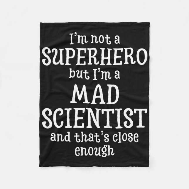 Mad Scientist Funny Halloween Party Fleecedecke (Vorderseite)