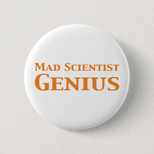 Mad Scientist Genius Button