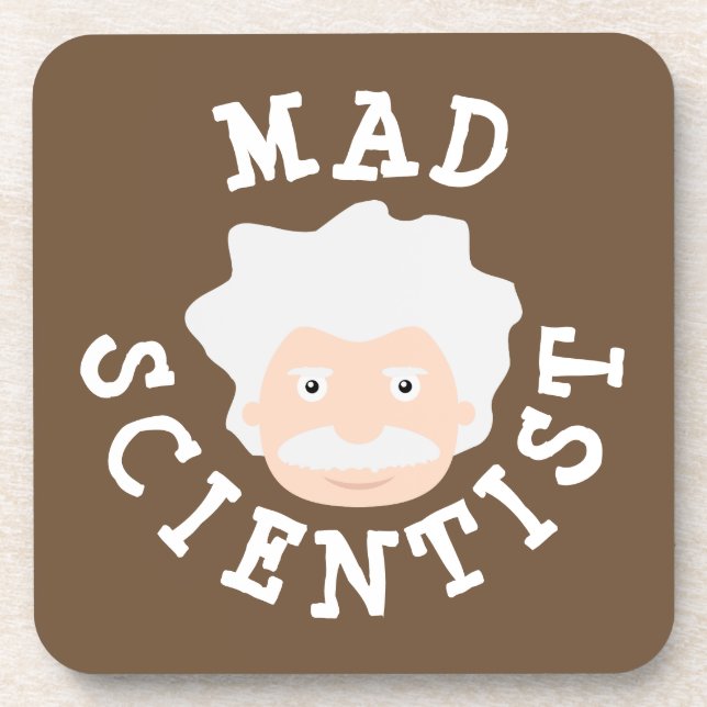 Mad Scientist Getränkeuntersetzer (Vorderseite)